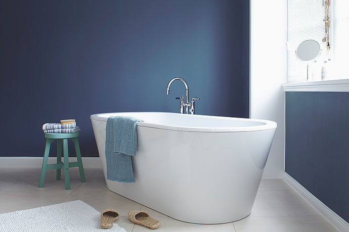 Innenfarbe in Blau, Dunkelblau streichen: Alpina Farbrezepte Blaue