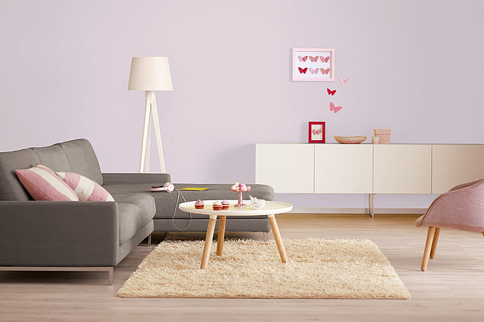 Innenfarbe in Pastellrosa, Rosé streichen: Alpina Farbrezepte